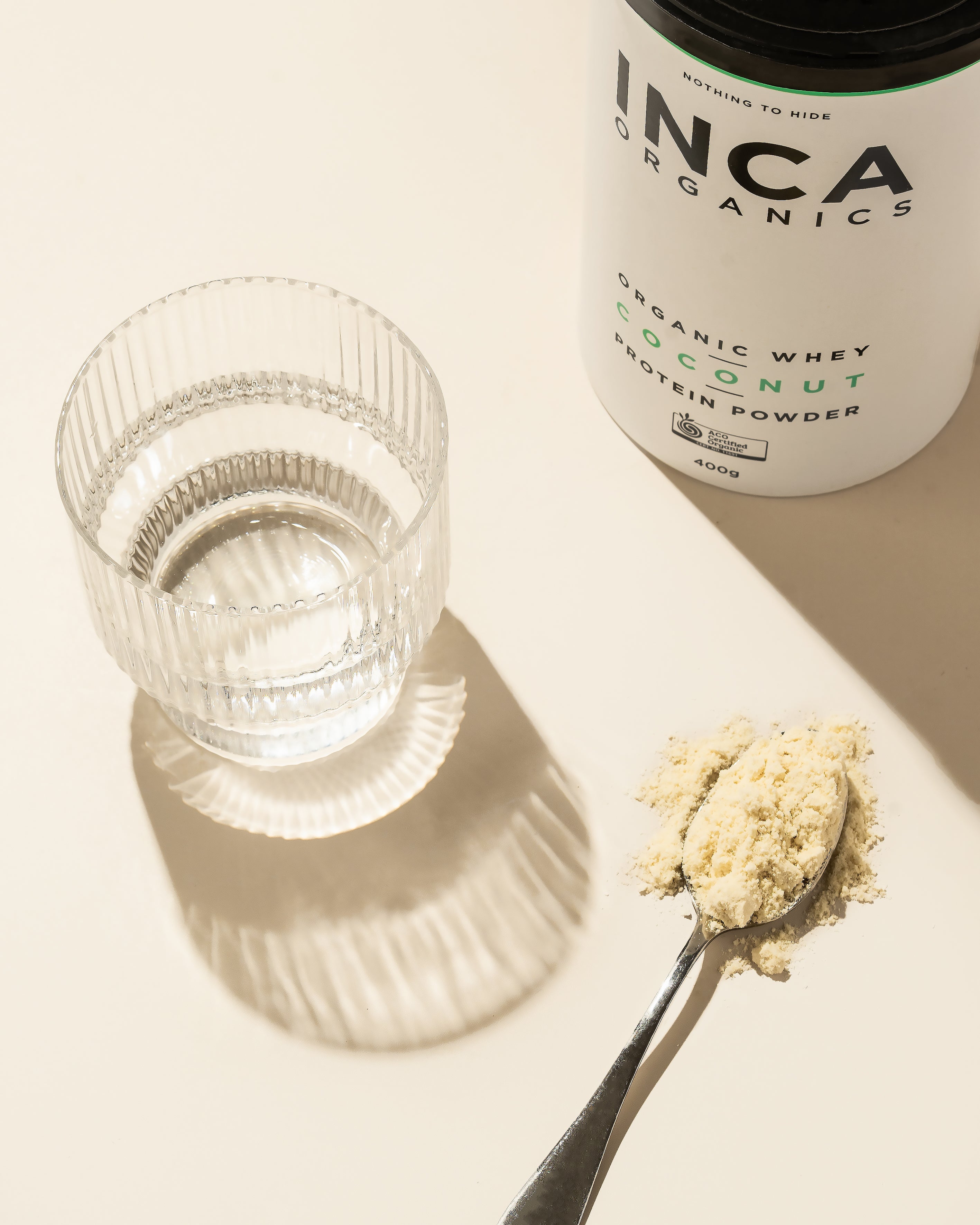 Inca Organics | CERTIFIED ORGANIC WHEY COCONUT PROTEIN POWDER 400g